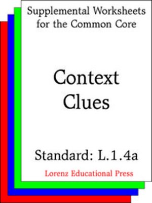 cover image of CCSS L.1.4a Context Clues